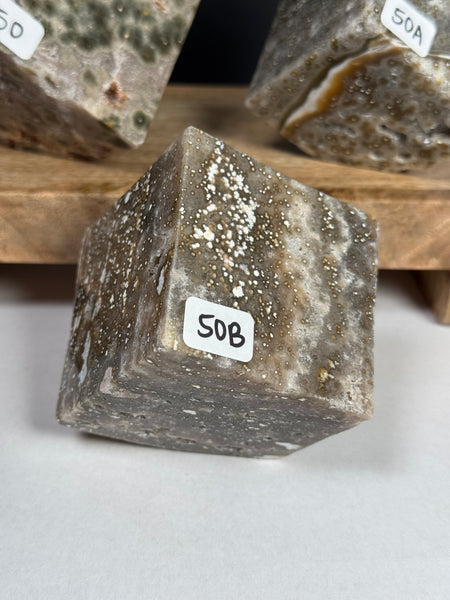 Sea Jasper Floating Cube - mystery
