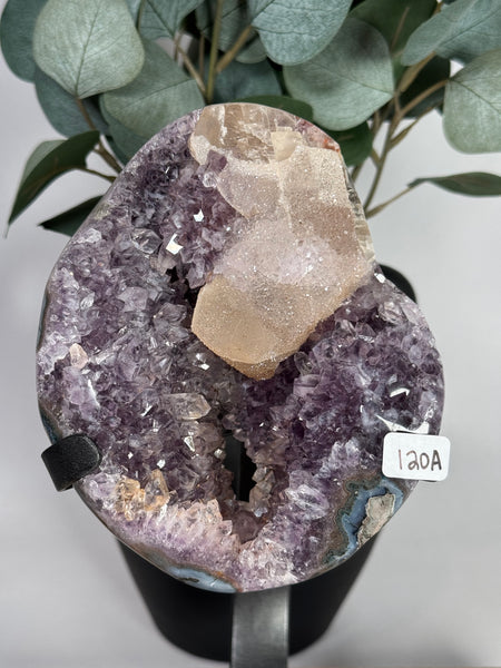 Amethyst x Calcite w/ Stand - 120A