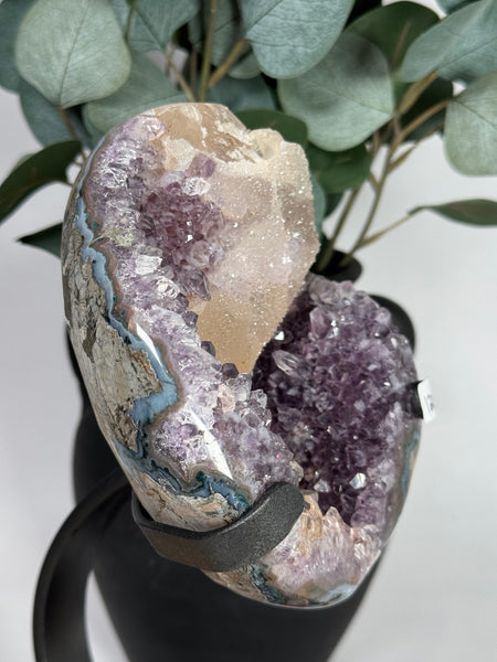 Amethyst x Calcite w/ Stand - 120A
