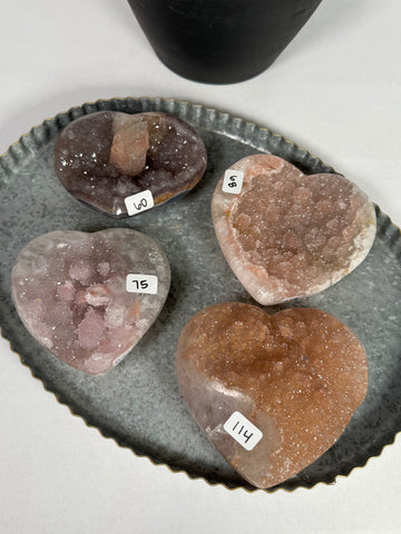 Rainbow Amethyst Hearts - you pick