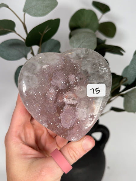 Rainbow Amethyst Hearts - you pick