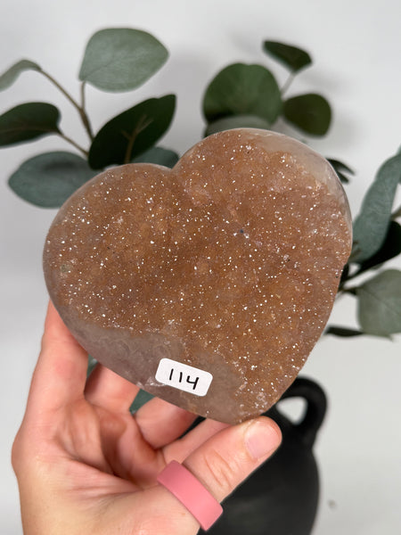 Rainbow Amethyst Hearts - you pick