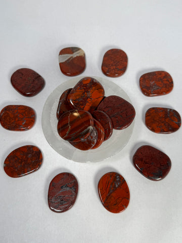 Red Jasper Flat Stone - mystery