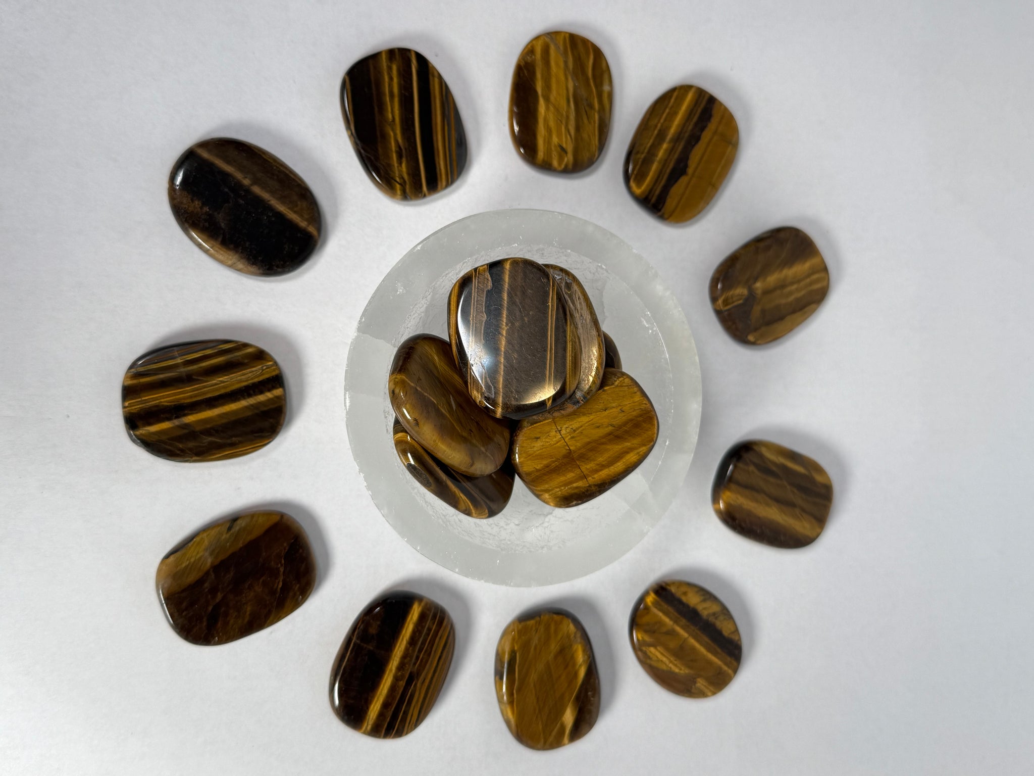 Tigers Eye Flat Stone - mystery