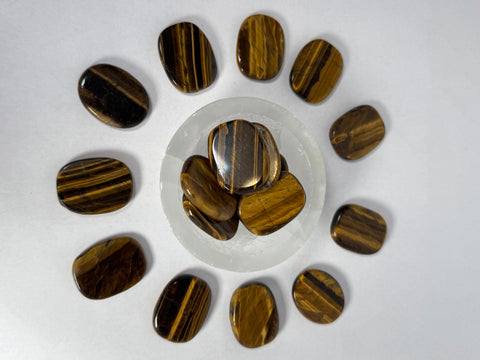 Tigers Eye Flat Stone - mystery