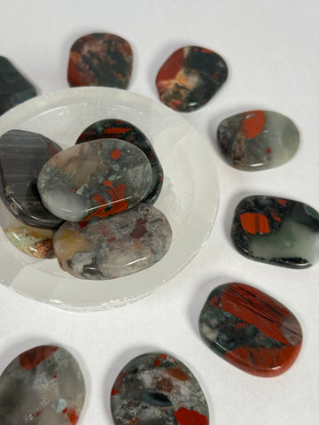 Bloodstone Flat Stone - mystery