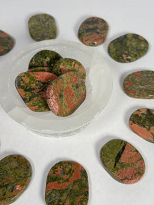 Unakite Flat Stone - mystery