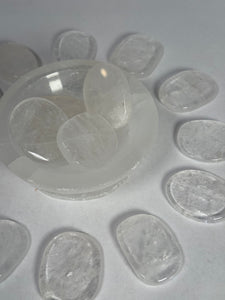 Clear Quartz Flat Stone - mystery