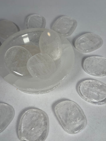 Clear Quartz Flat Stone - mystery