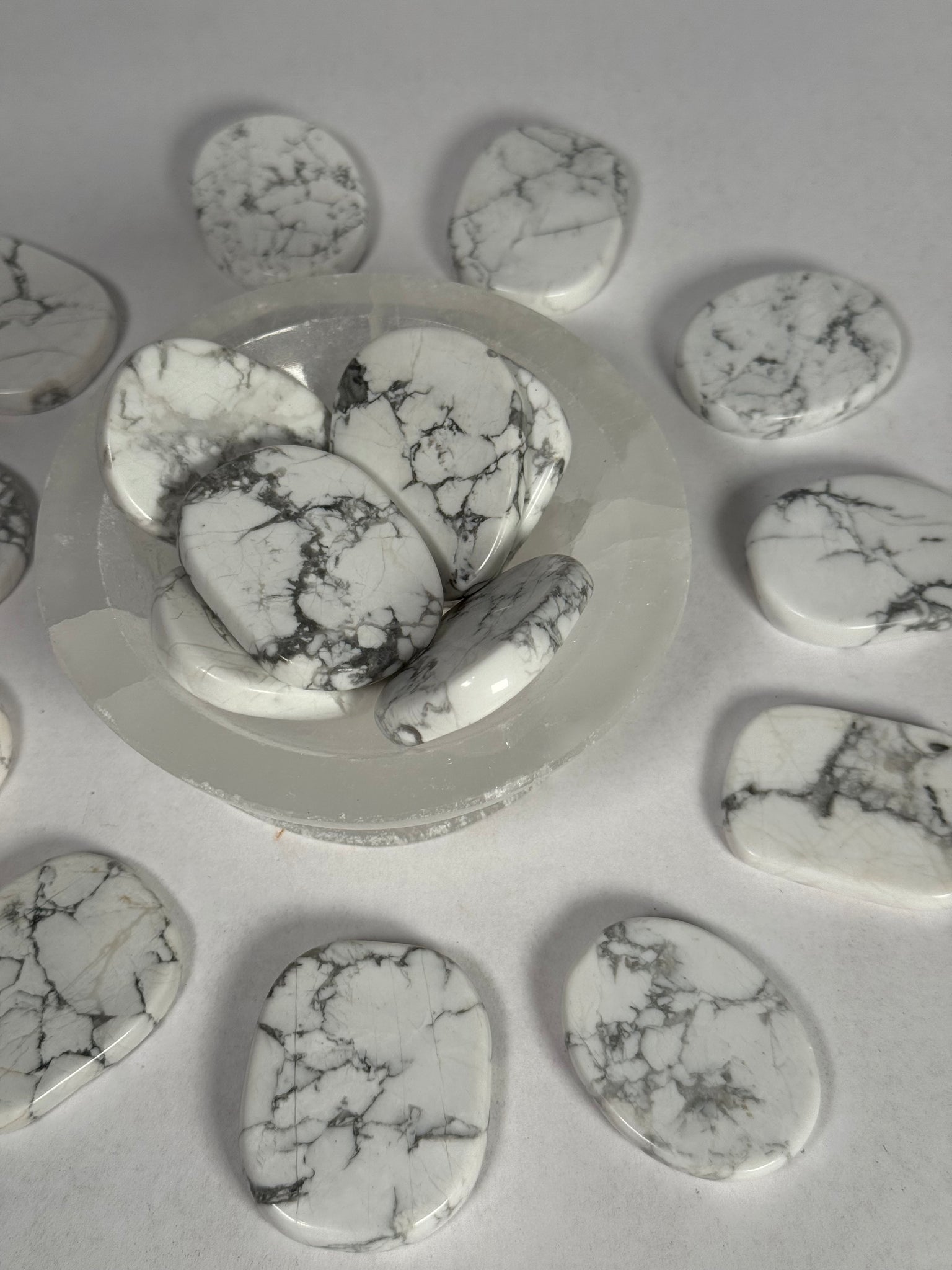 Howlite Flat Stone - mystery