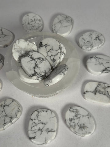 Howlite Flat Stone - mystery