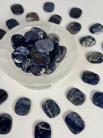 Sodalite Mini Flat Stone - mystery