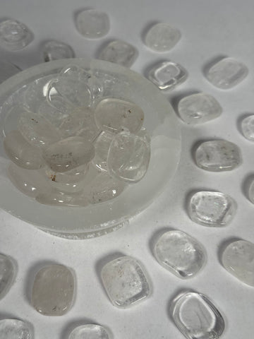 Clear Quartz Mini Flat Stone - mystery
