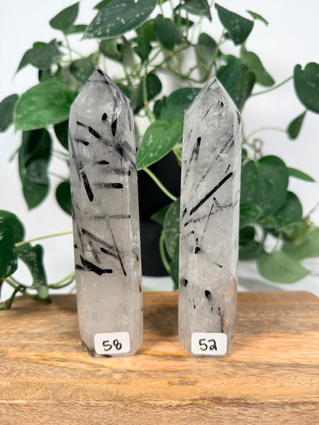 Black Tourmaline x Quartz Towers - you pick
