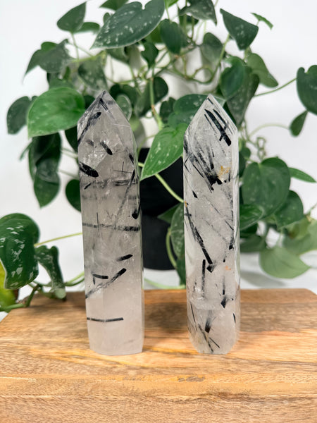 Black Tourmaline x Quartz Towers - you pick