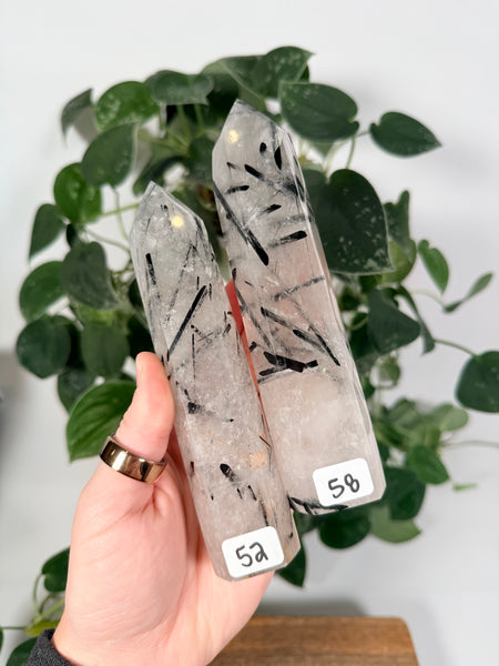 Black Tourmaline x Quartz Towers - you pick