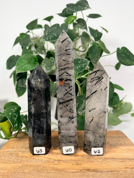 Black Tourmaline x Quartz Towers - you pick