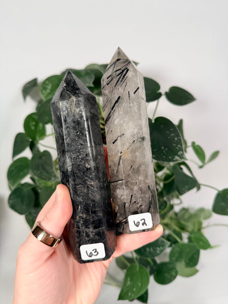 Black Tourmaline x Quartz Towers - you pick