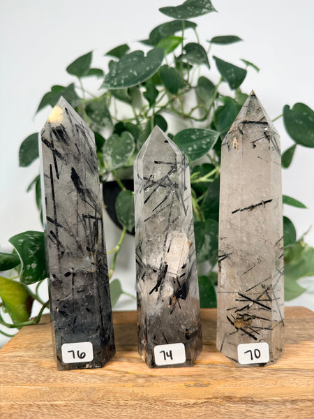 Black Tourmaline x Quartz Towers - you pick
