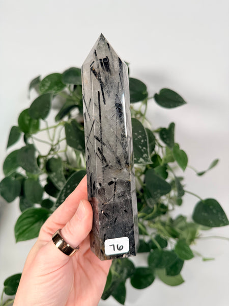 Black Tourmaline x Quartz Towers - you pick