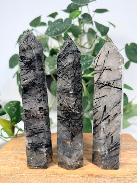 Black Tourmaline x Quartz Towers - you pick