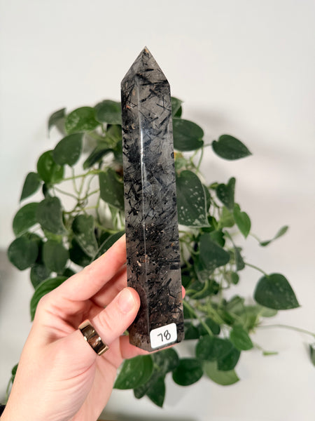 Black Tourmaline x Quartz Towers - you pick