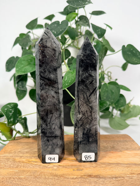 Black Tourmaline x Quartz Towers - you pick
