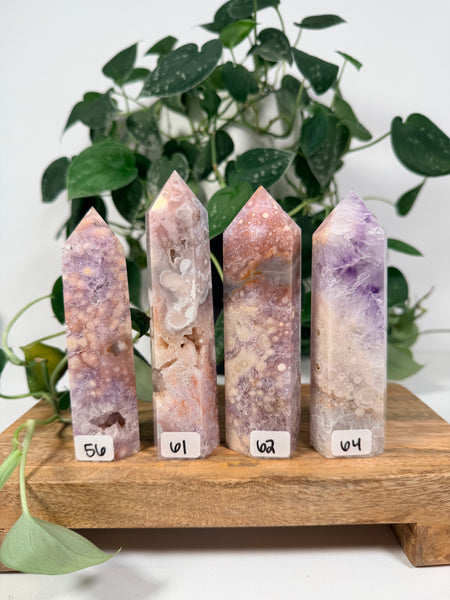 Flower Agate x Pink Amethyst - you pick
