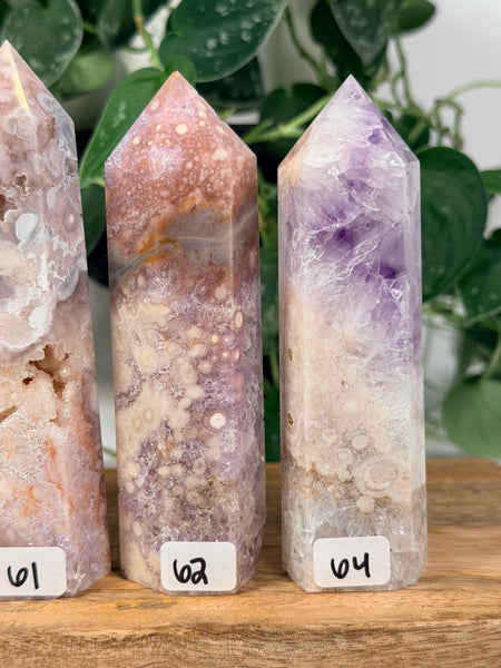 Flower Agate x Pink Amethyst - you pick