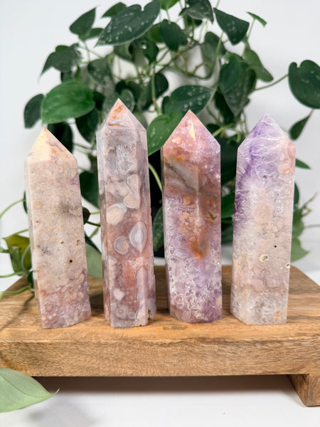 Flower Agate x Pink Amethyst - you pick