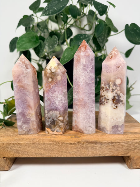 Flower Agate x Pink Amethyst - you pick