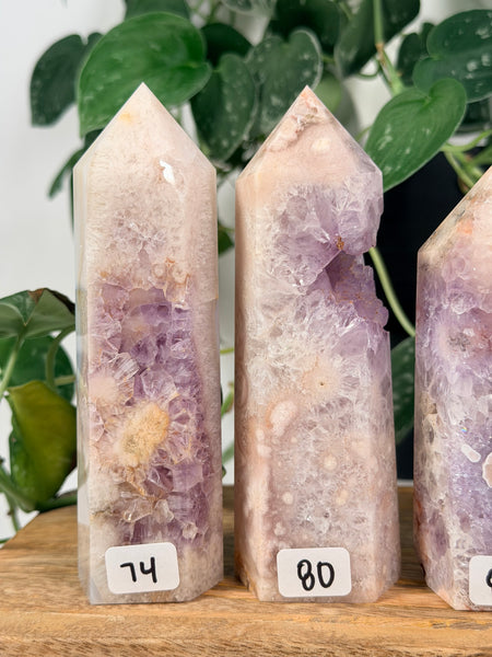 Flower Agate x Pink Amethyst - you pick