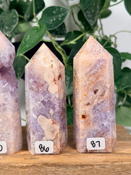 Flower Agate x Pink Amethyst - you pick
