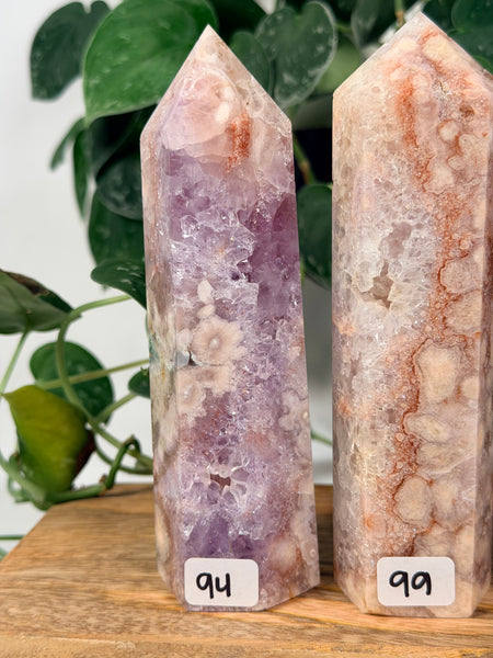 Flower Agate x Pink Amethyst - you pick