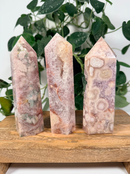 Flower Agate x Pink Amethyst - you pick