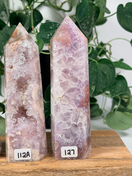Flower Agate x Pink Amethyst - you pick