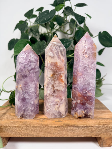 Flower Agate x Pink Amethyst - you pick