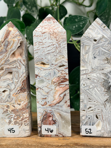 Mexican Crazy Lace Agate Towers - you pick