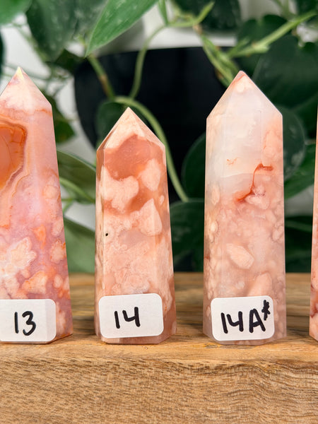 Carnelian x Flower Agate Towers - you pick
