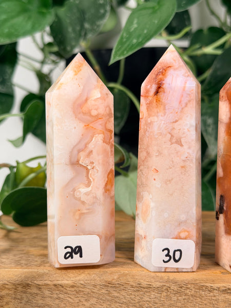 Carnelian x Flower Agate Towers - you pick