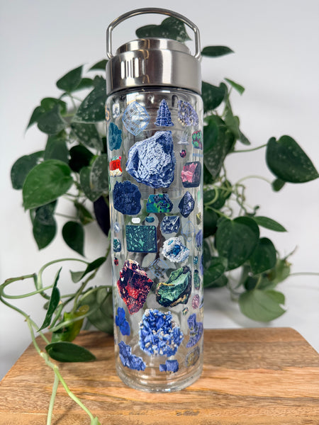 Glass Infuser Water Bottle