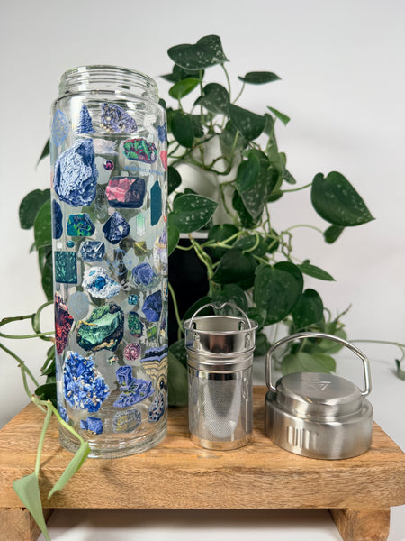 Glass Infuser Water Bottle