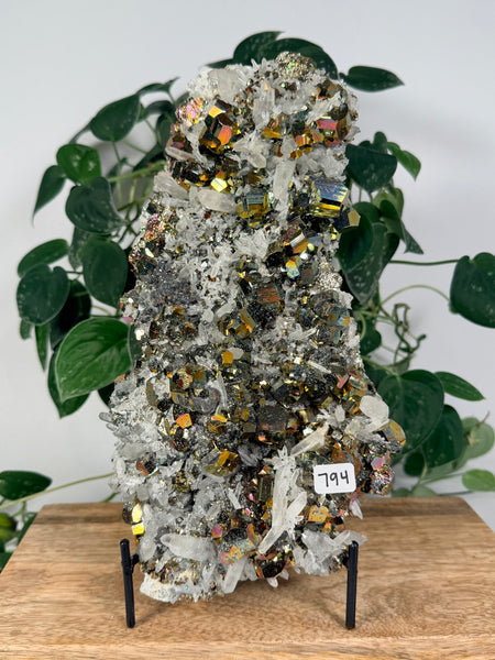 Iridescent Pyrite x Quartz