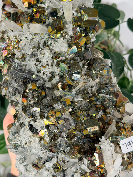 Iridescent Pyrite x Quartz