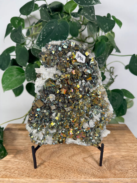 Iridescent Pyrite x Quartz