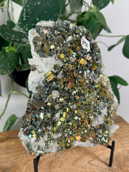 Iridescent Pyrite x Quartz