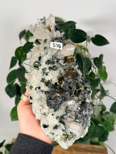 Iridescent Pyrite x Quartz