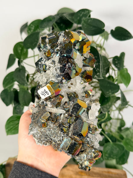 Iridescent Pyrite x Quartz