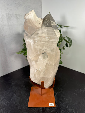 Black Lithium Lemurian Cluster w/ Stand - 495