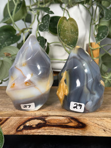 Orca Agate Flames